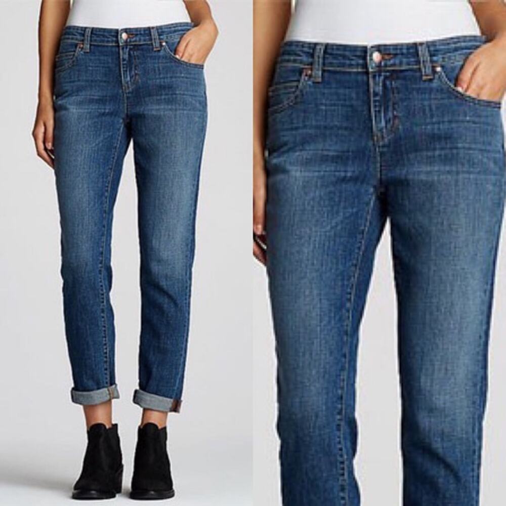 Eileen Fisher Organic Cotton Boyfriend Jeans Size 10 Blue Relaxed Fit - Picture 2 of 9